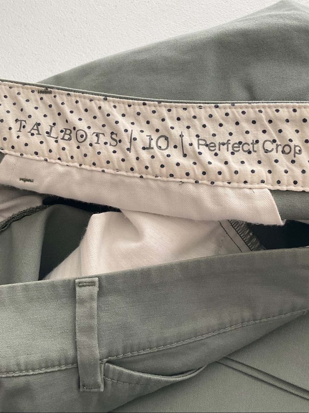 -Talbots Olive Green Perfect Crop Pants - Picture 5 of 7
